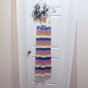 Davi & Dani Crochet Swim Cover Midi Dress